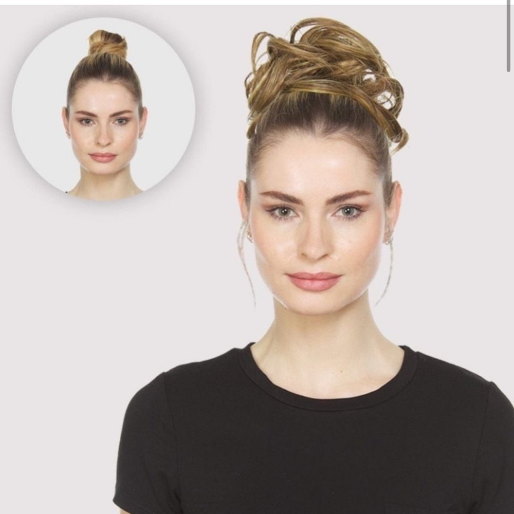 NEW JuvaBun Fake False Hair Bun Dark Blande